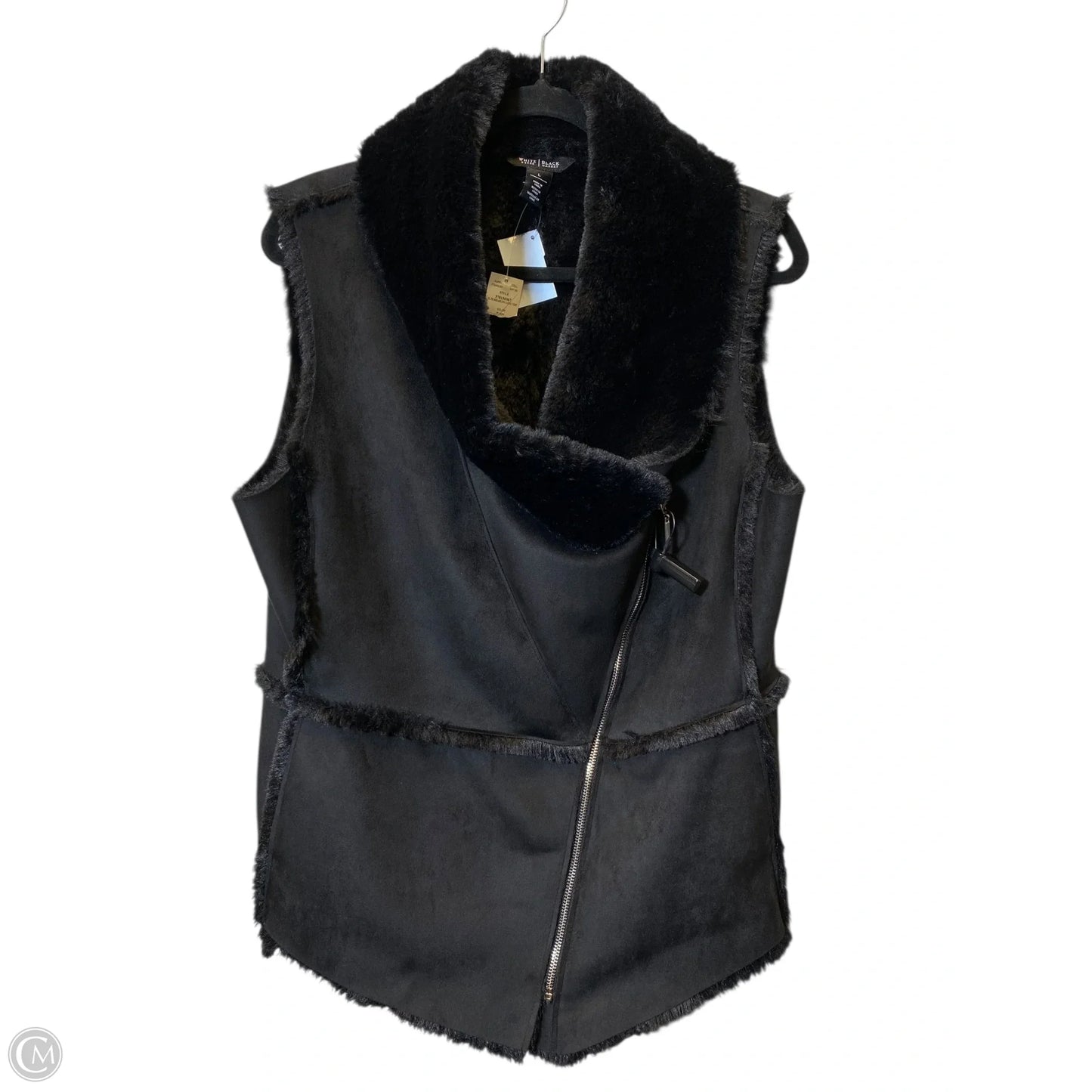 Coat Faux Fur & Sherpa By White House Black Market In Black, Size: L