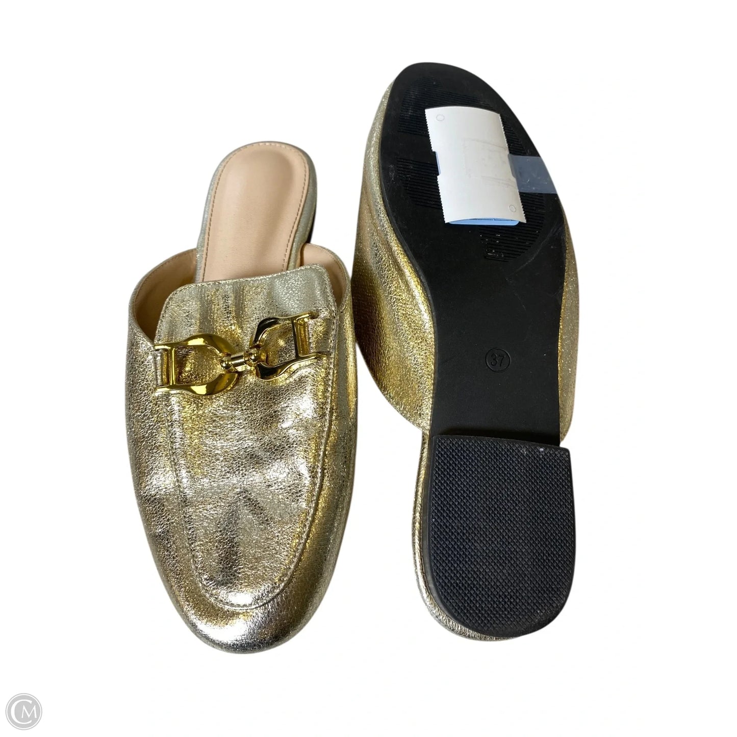 Shoes Flats By Clothes Mentor In Gold, Size: 6.5
