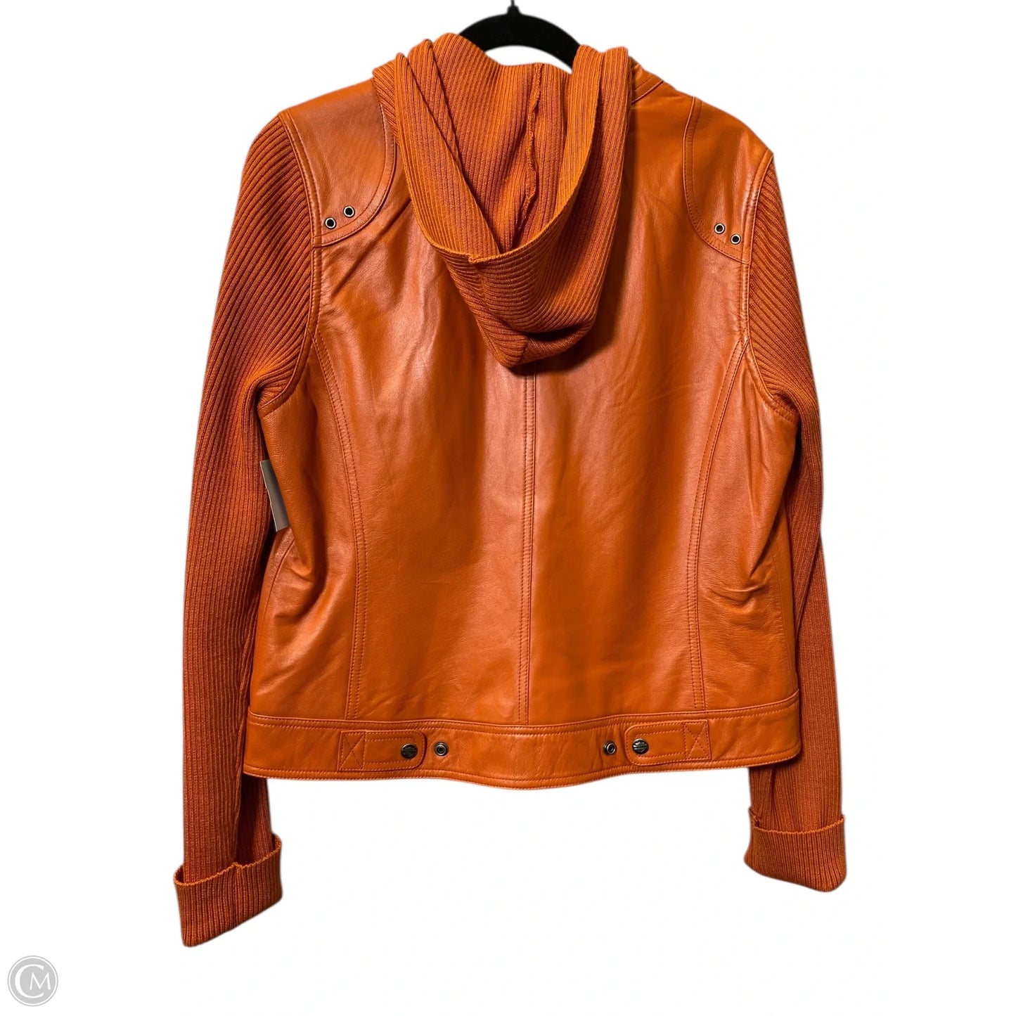 Jacket Leather By Harley Davidson In Orange, Size: L