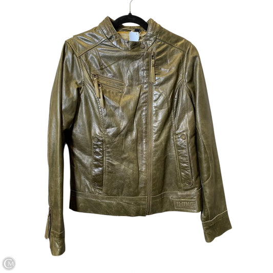 Jacket Leather By Harley Davidson In Green, Size: L