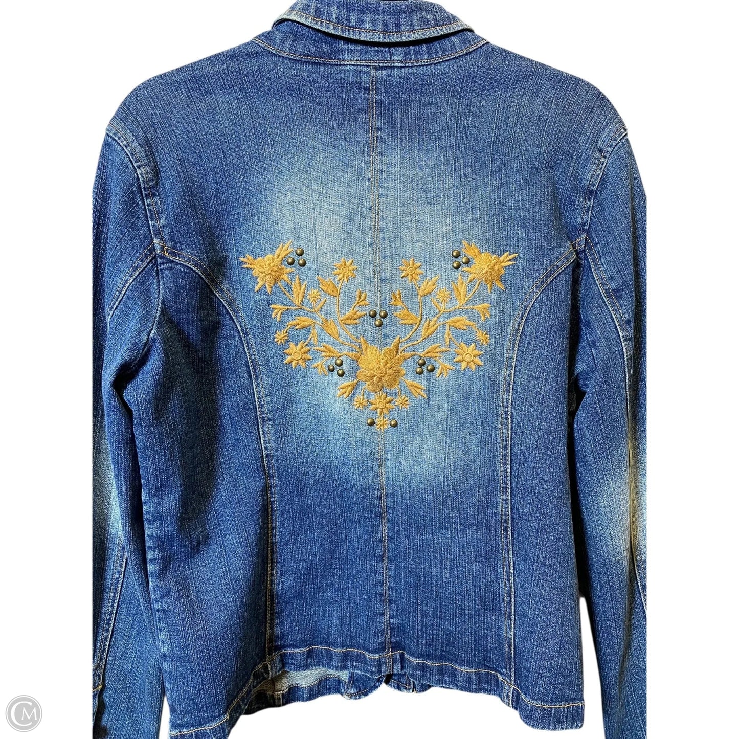 Jacket Denim By Faded Glory In Blue Denim, Size: 16