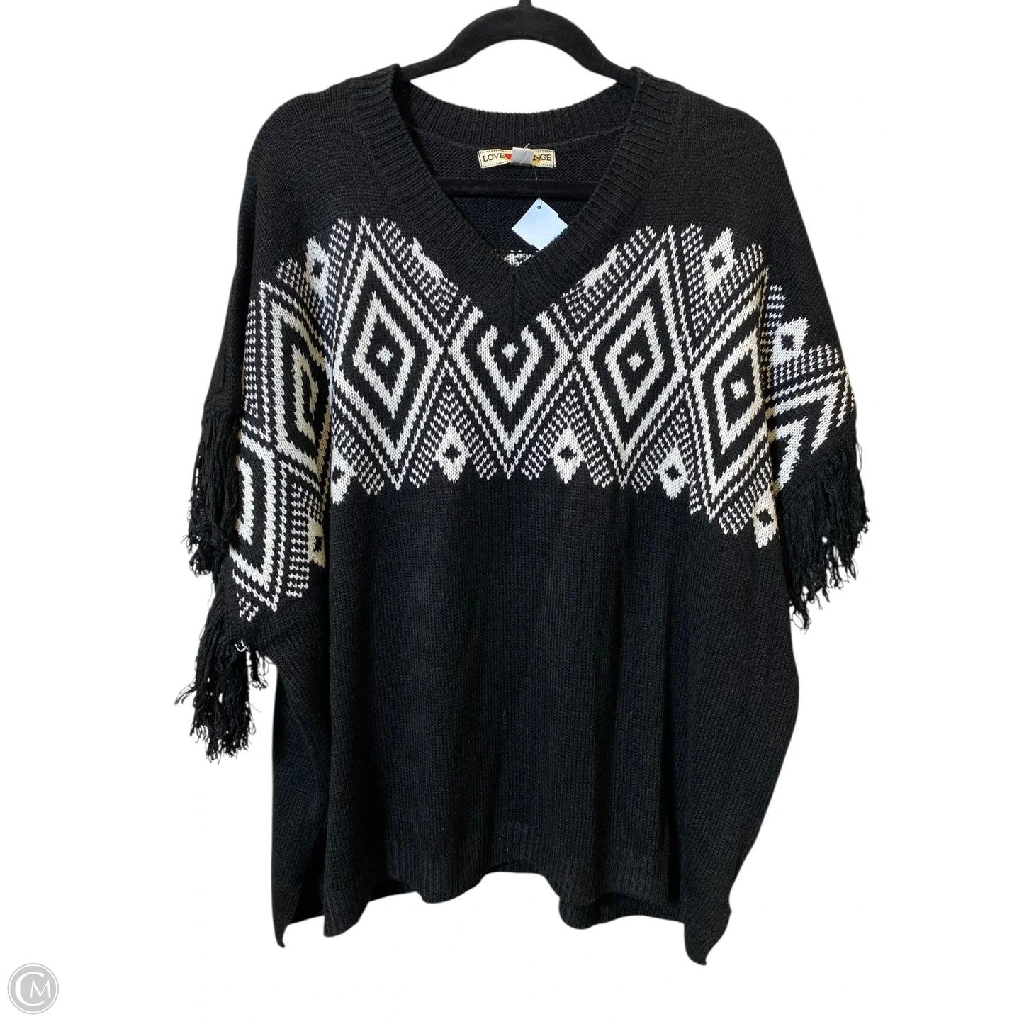 Sweater By Clothes Mentor In Black & White, Size: 1x