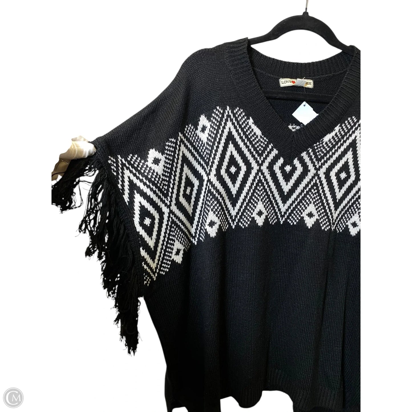 Sweater By Clothes Mentor In Black & White, Size: 1x