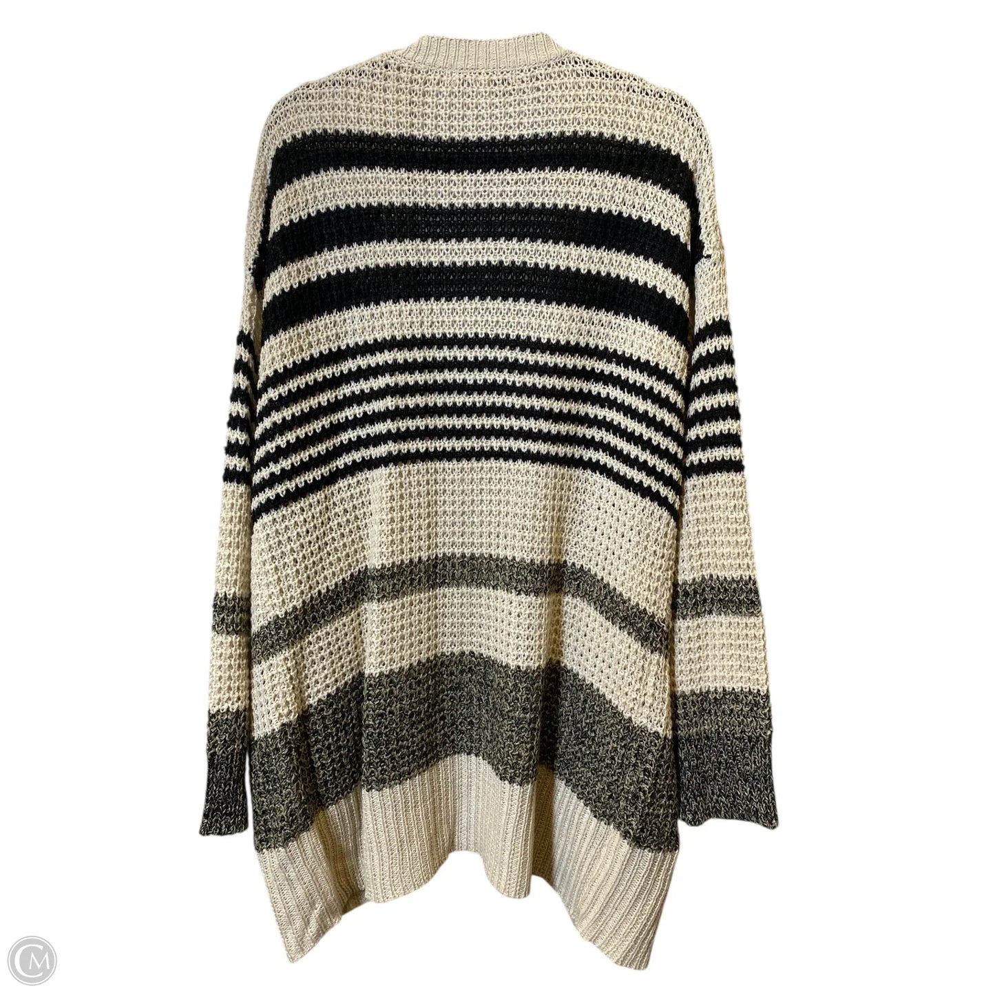 Cardigan By Clothes Mentor In Black & Tan, Size: 3x