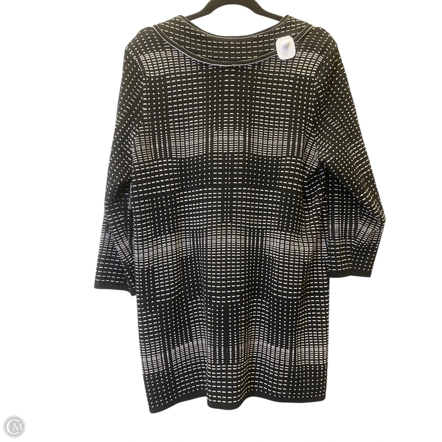 Cardigan By Nic + Zoe In Black & White, Size: Xl