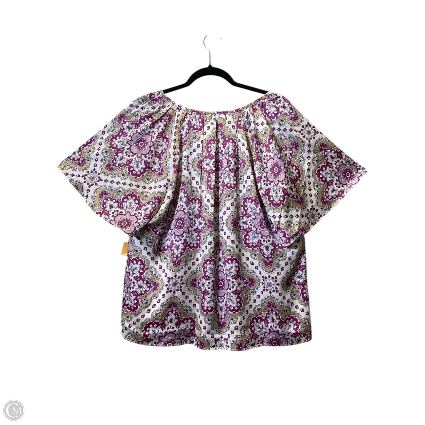 Top Short Sleeve By Ann Taylor In Purple, Size: L