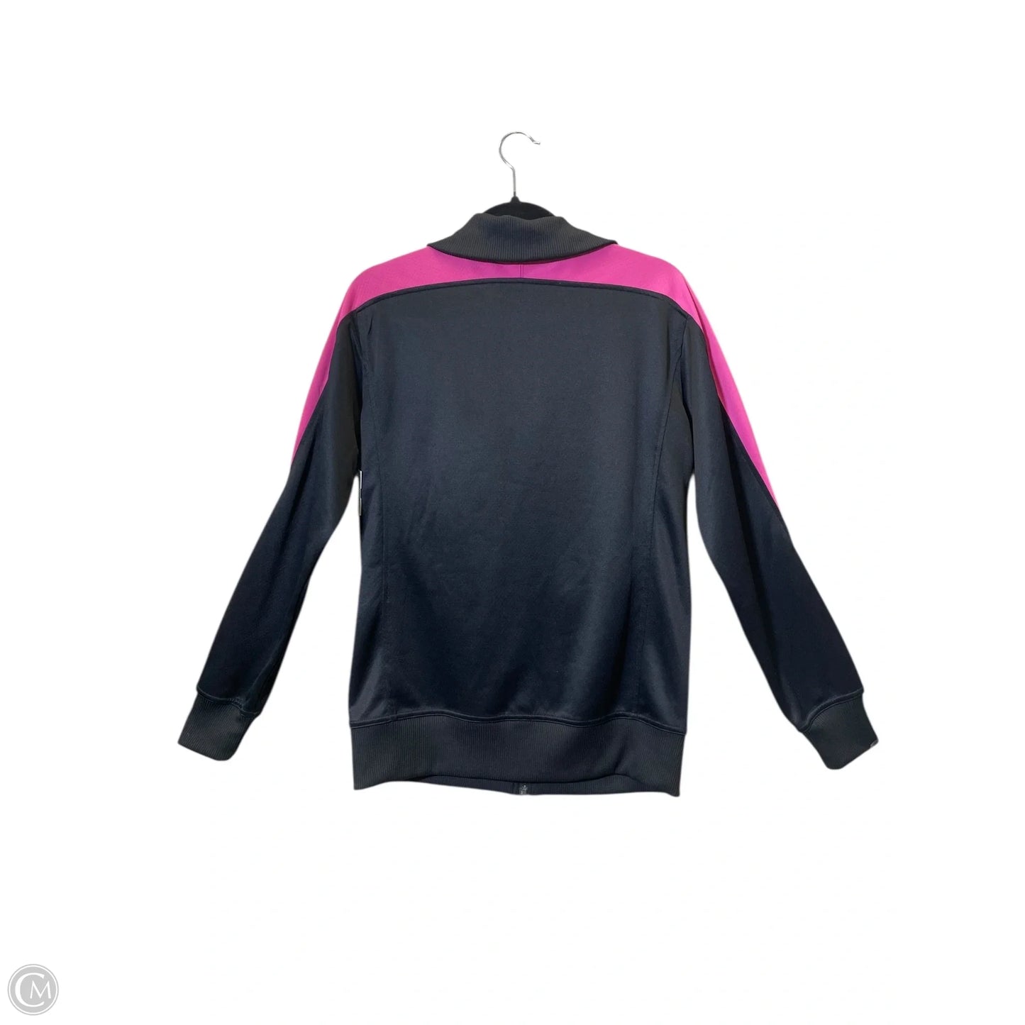Athletic Jacket By Nike In Black & Pink, Size: L