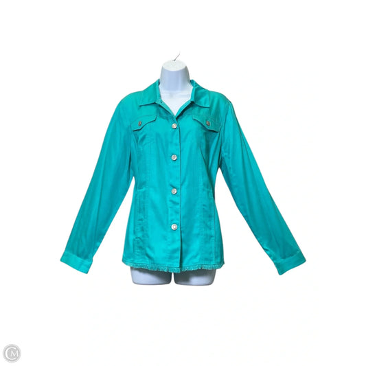 Jacket Other By Chicos In Aqua, Size: L