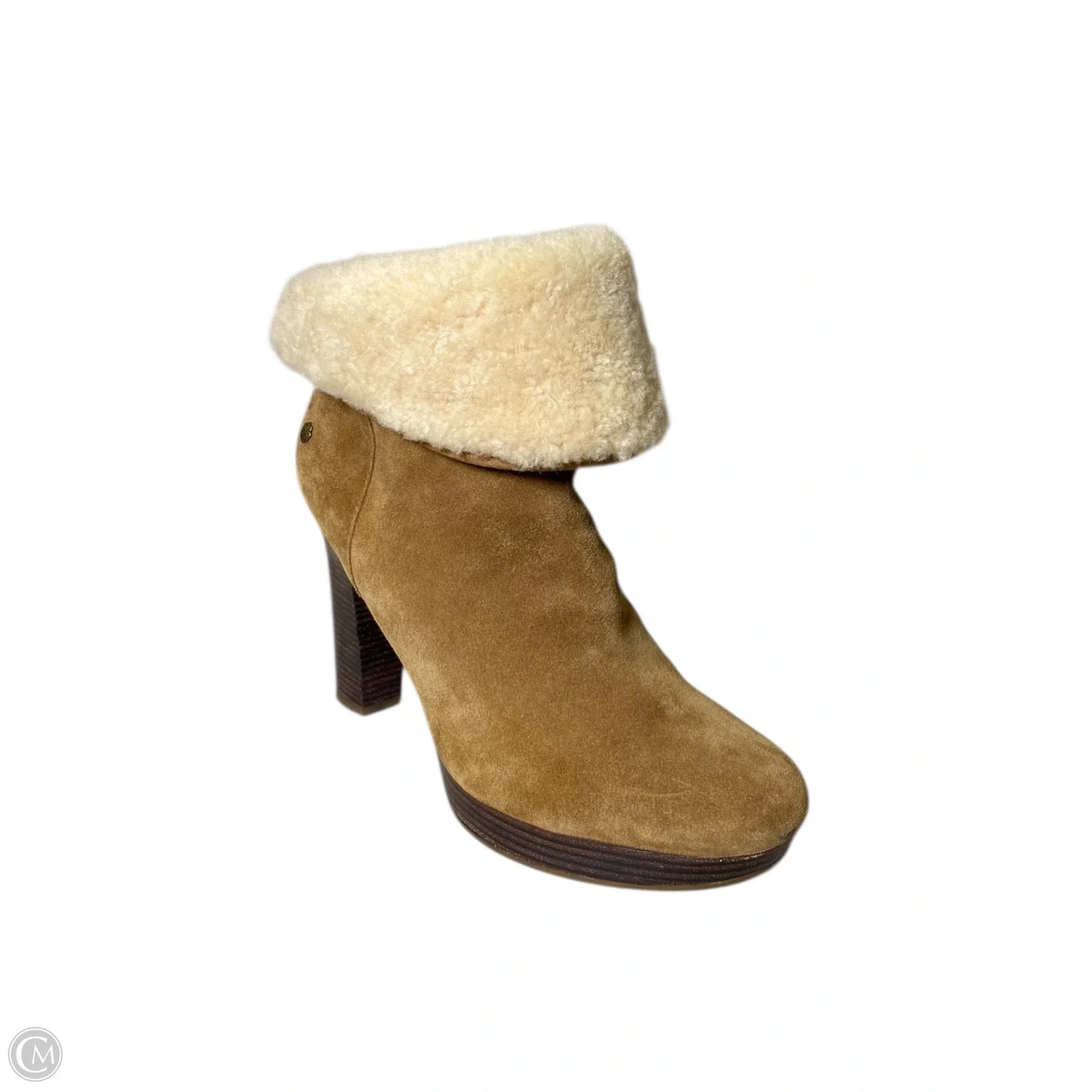 Boots Designer By Ugg In Brown, Size: 9