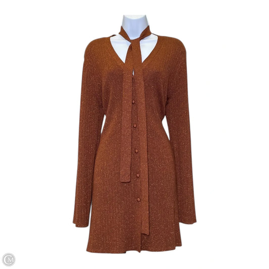 Cardigan By Dana Buchman In Orange, Size: L