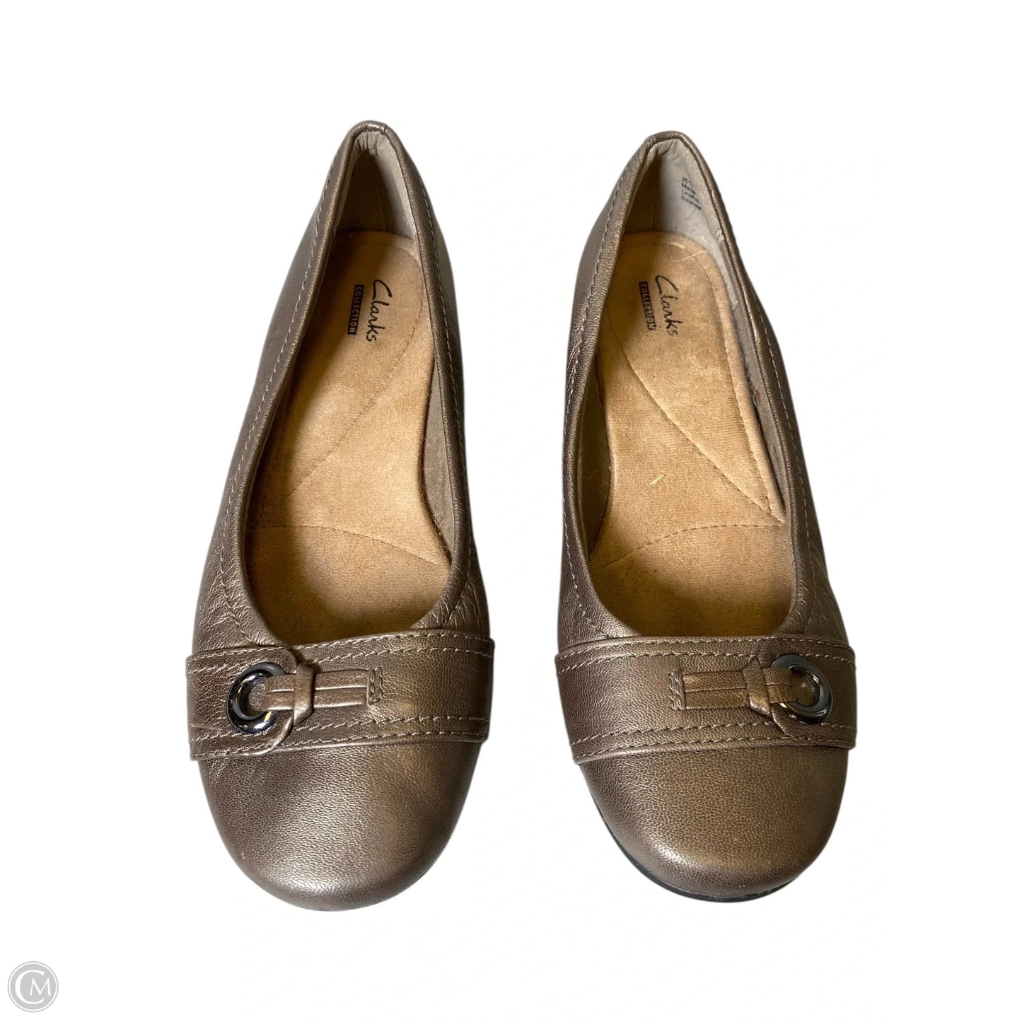 Shoes Flats By Clarks In Gold, Size: 7.5