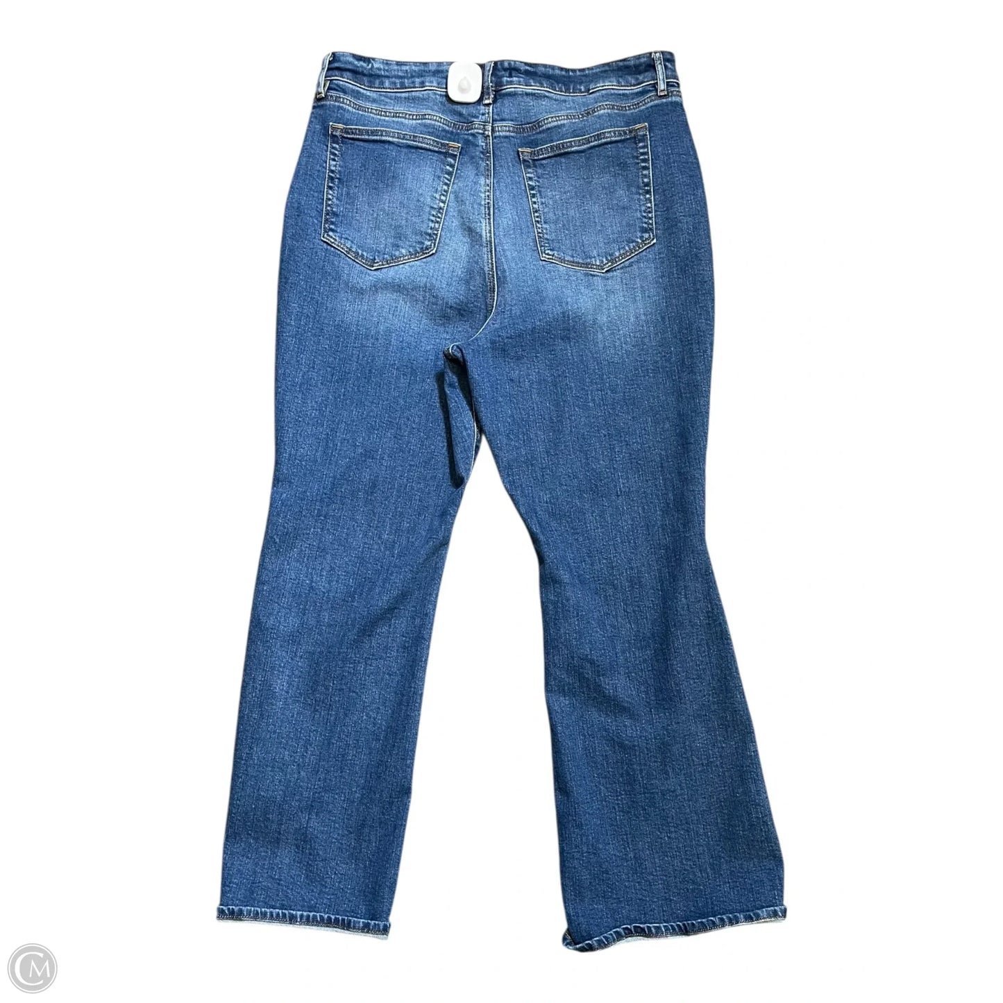 Jeans Flared By Loft In Blue Denim, Size: 16