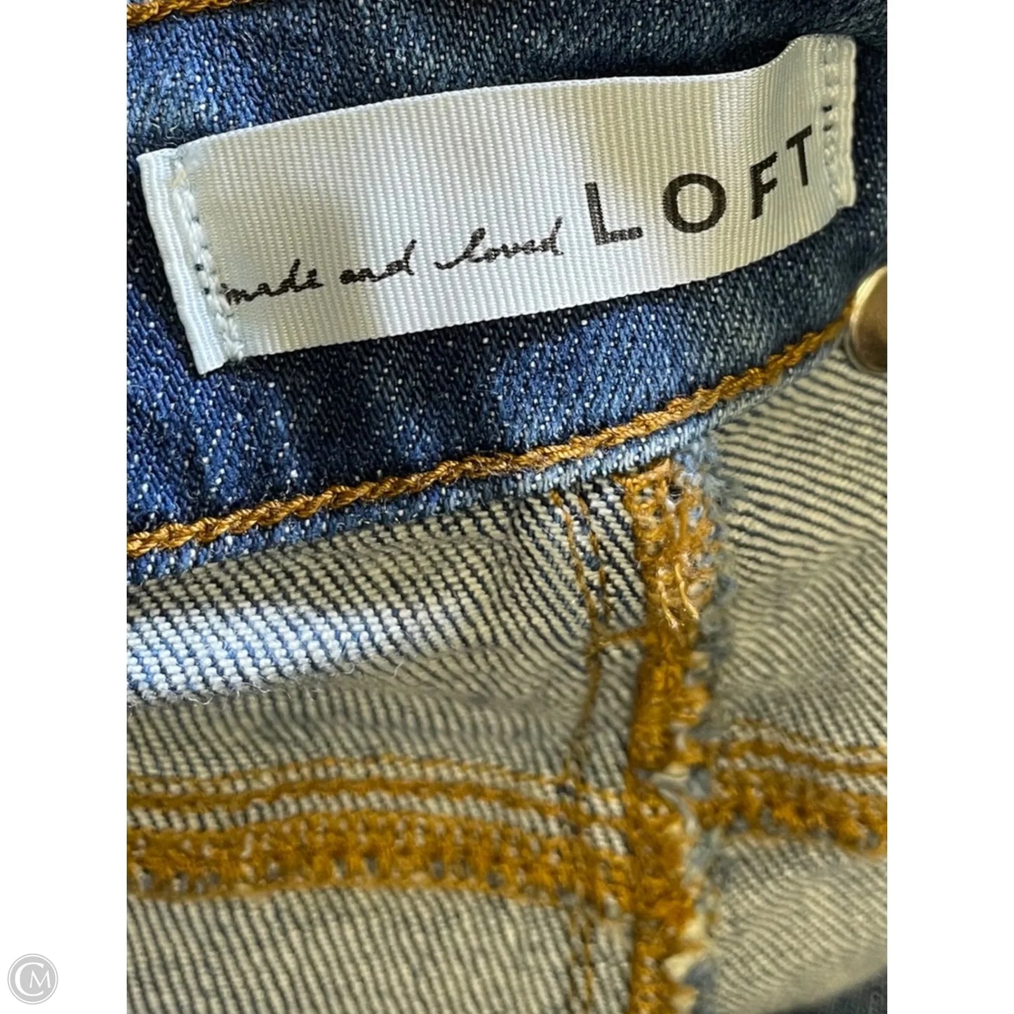 Jeans Flared By Loft In Blue Denim, Size: 16