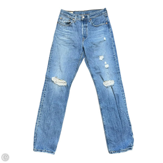 Jeans Straight By Levis In Blue Denim, Size: 2