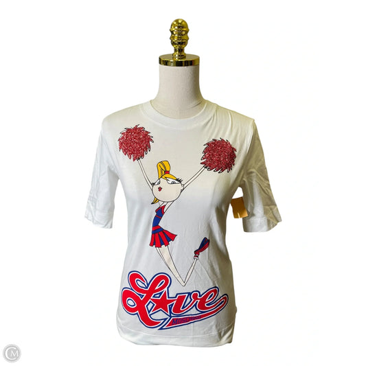 Top Short Sleeve Luxury Designer By Moschino In Multi-colored, Size: S