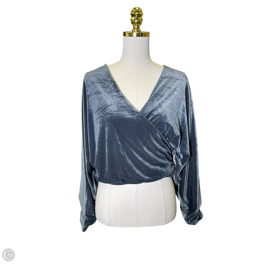Top Long Sleeve By Express In Grey, Size: Xs