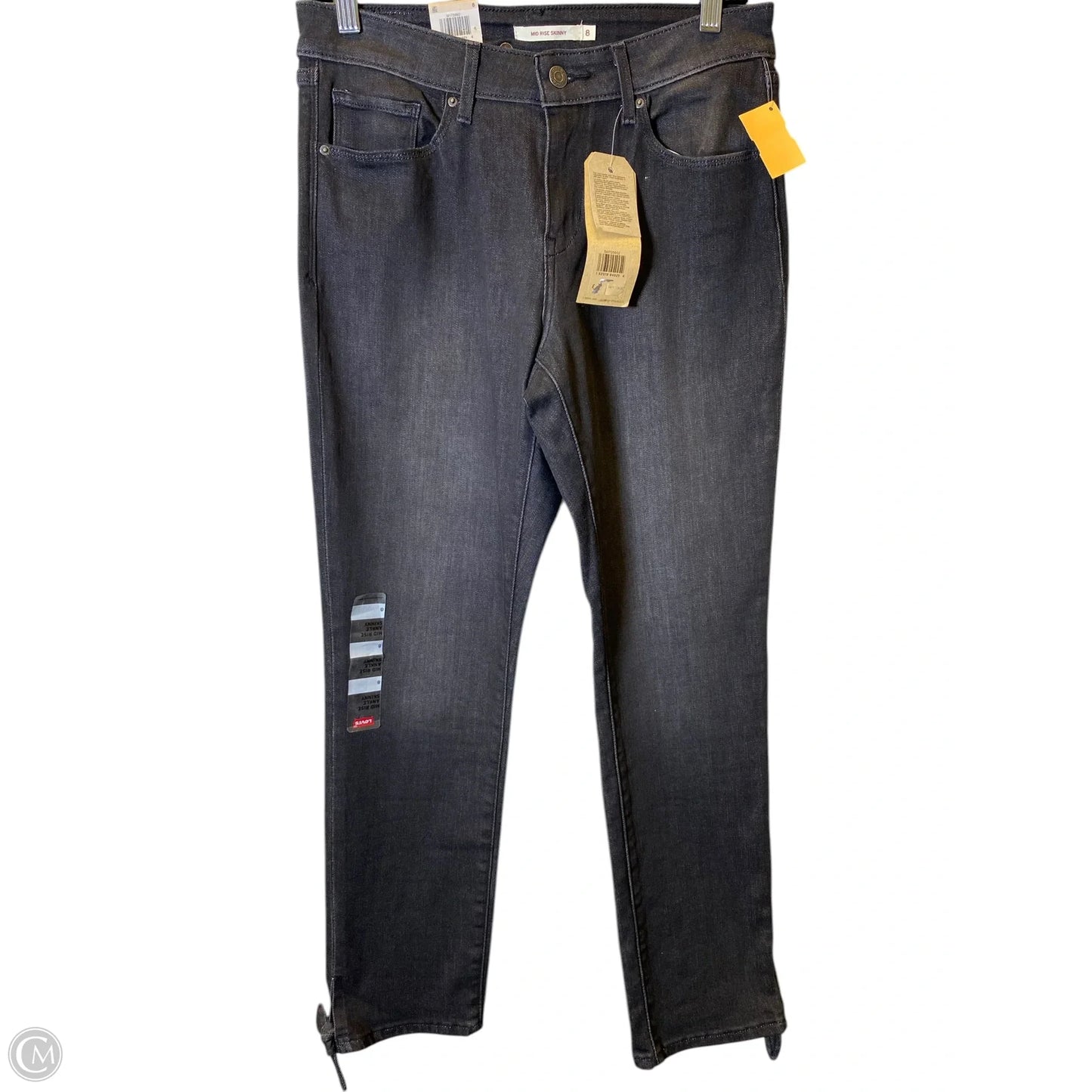 Jeans Skinny By Levis In Black & Grey, Size: 8