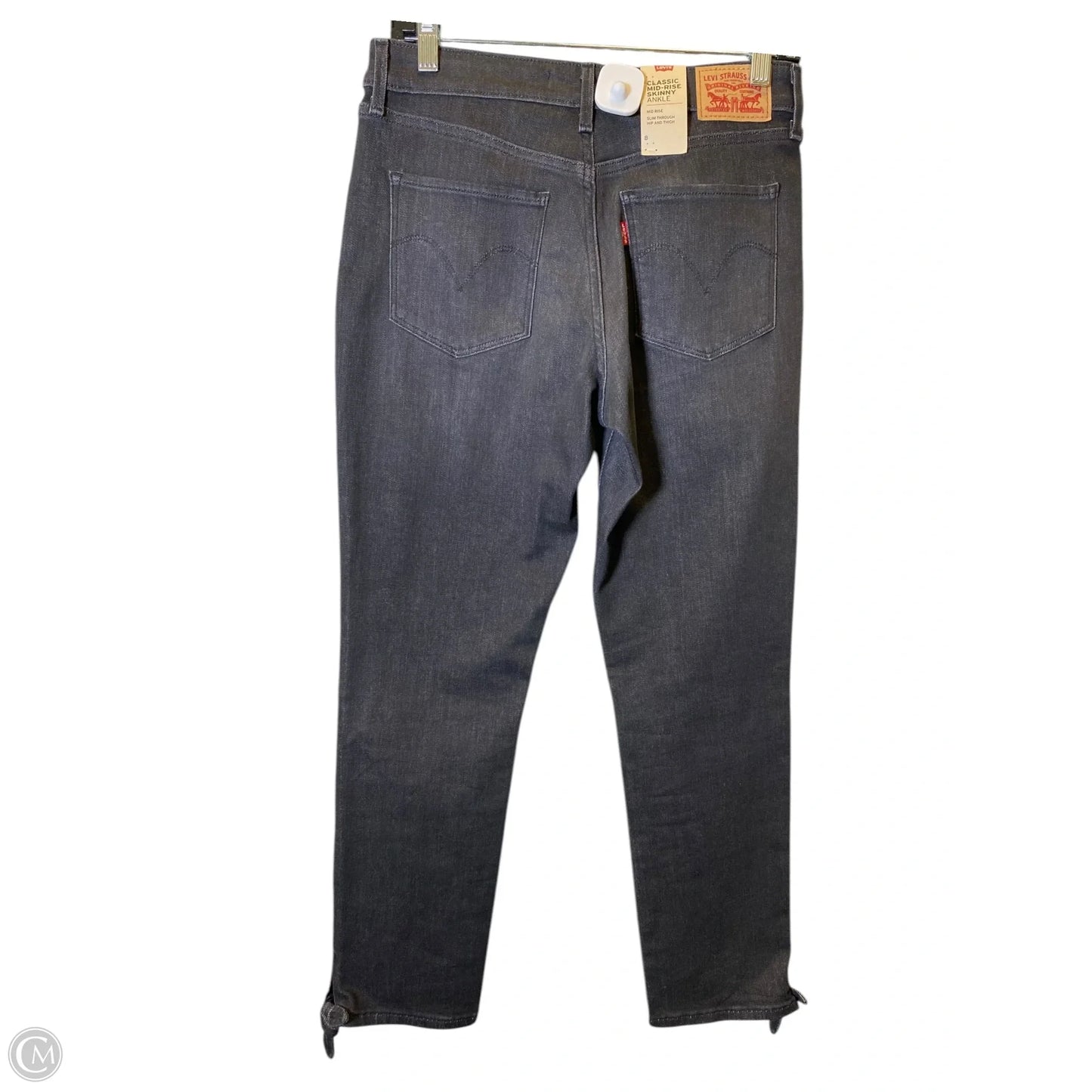 Jeans Skinny By Levis In Black & Grey, Size: 8