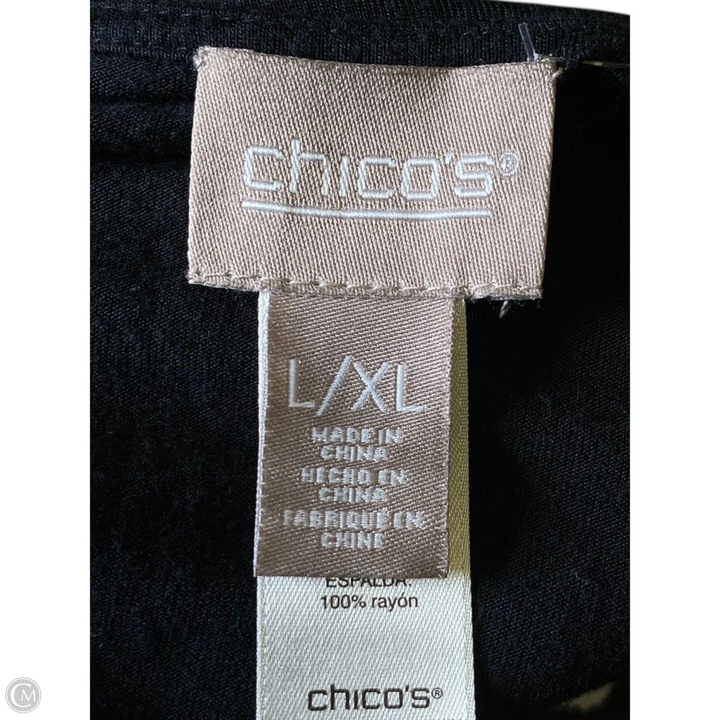 Top Short Sleeve By Chicos In Animal Print, Size: Xl