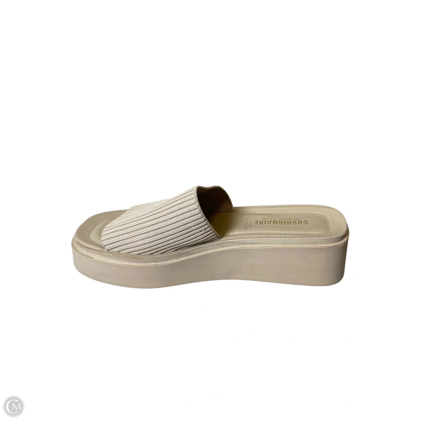 Sandals Heels Platform By Cushionaire In Tan, Size: 8.5