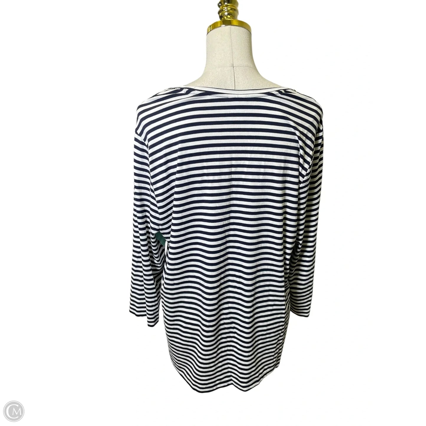 Top Long Sleeve By Chicos In Black & White, Size: Xl