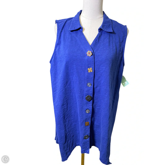 Top Sleeveless By Soft Surroundings In Navy, Size: Xl