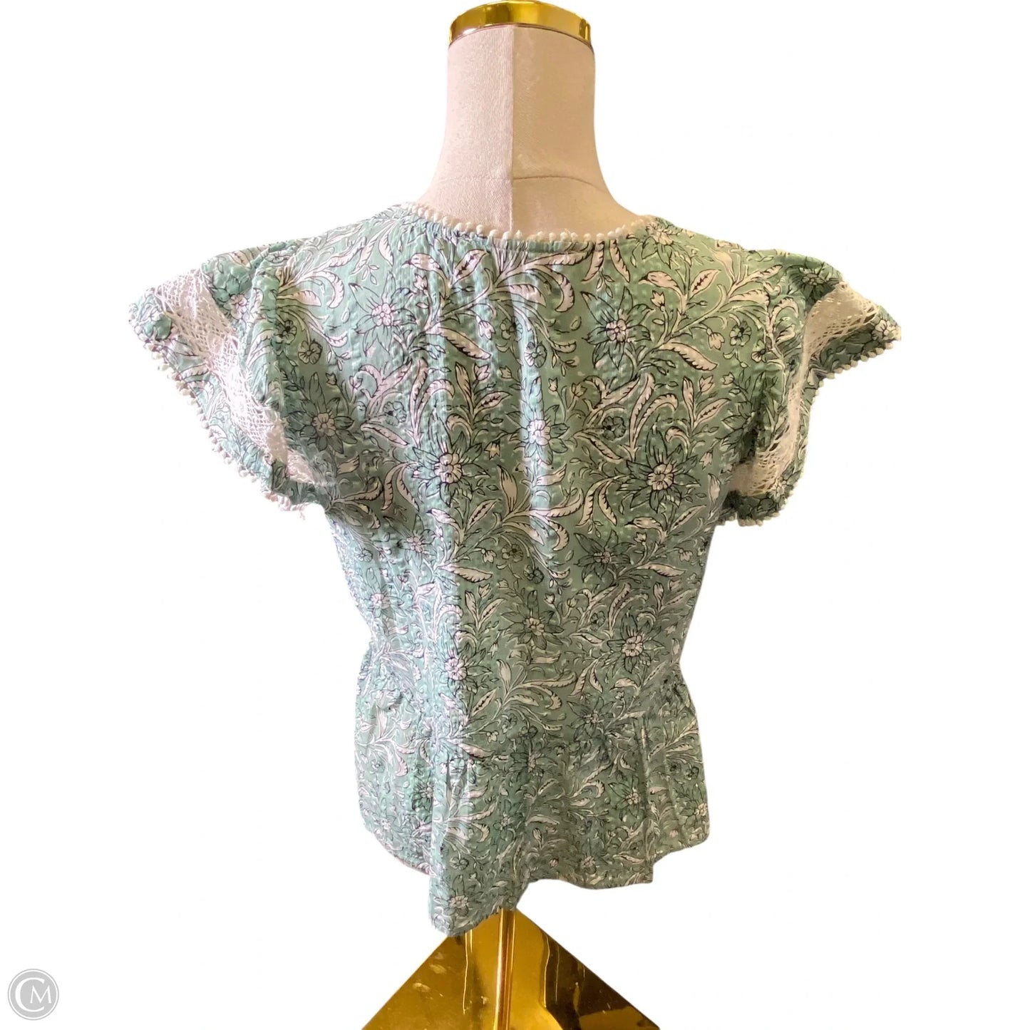 Blouse Sleeveless By Loft In Green, Size: S