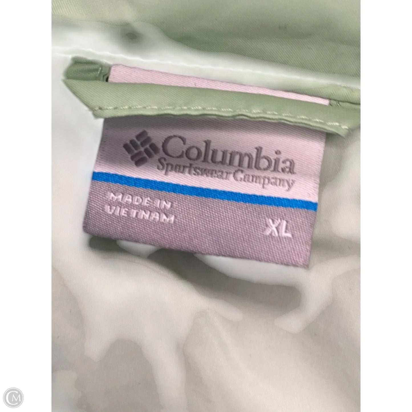 Jacket Windbreaker By Columbia In Green, Size: Xl