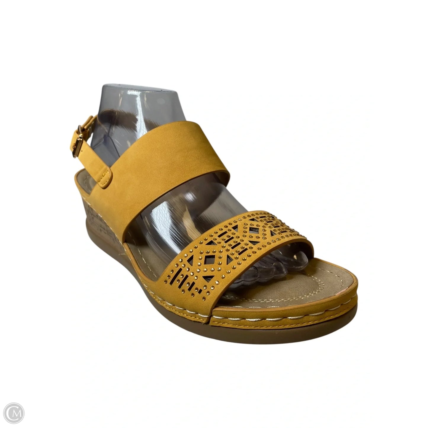 Shoes Heels Wedge By Clothes Mentor In Yellow, Size: 9