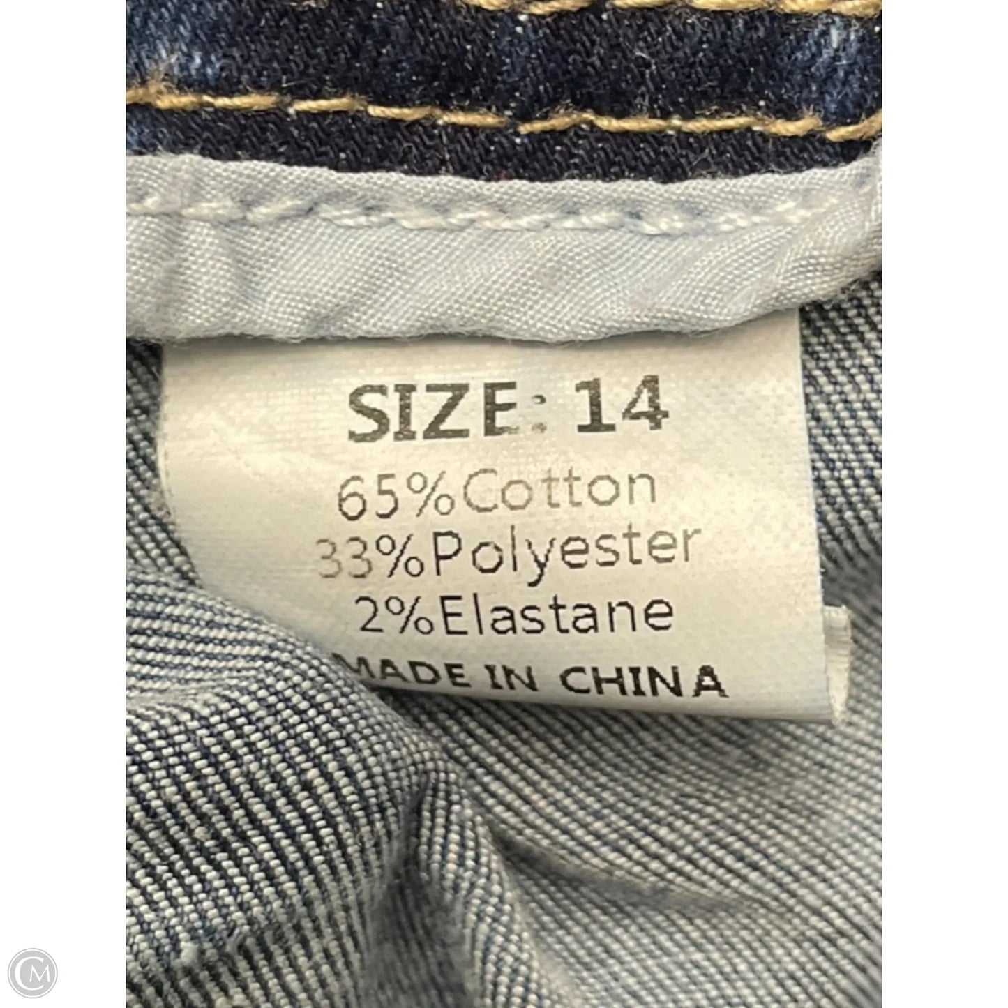 Jeans Straight By Clothes Mentor In Blue Denim, Size: 14
