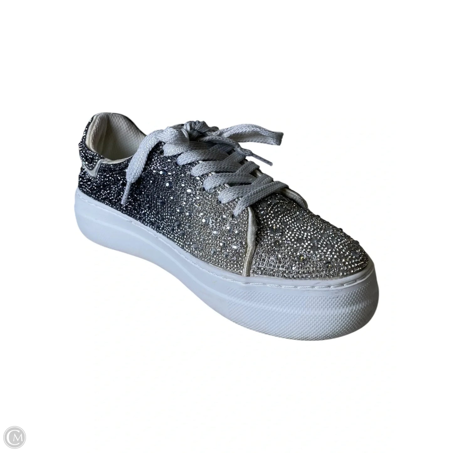 Shoes Flats By Clothes Mentor In Black & Silver, Size: 6