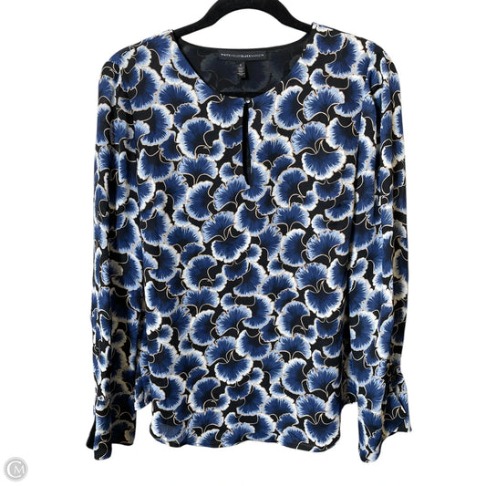 Top Long Sleeve By White House Black Market In Floral Print, Size: S