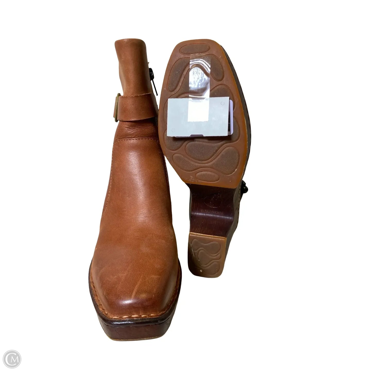 Boots Ankle Heels By Born In Brown, Size: 8