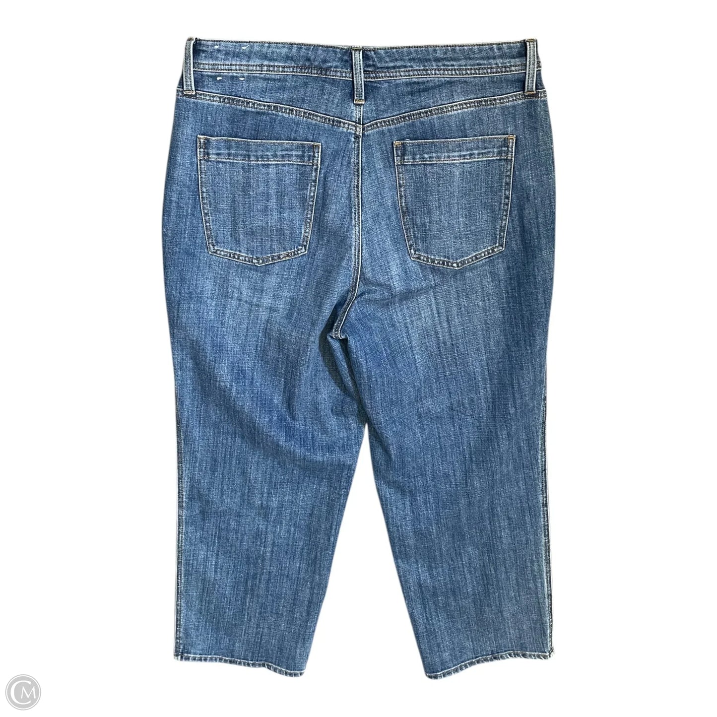 Jeans Straight By Talbots In Blue Denim, Size: 14