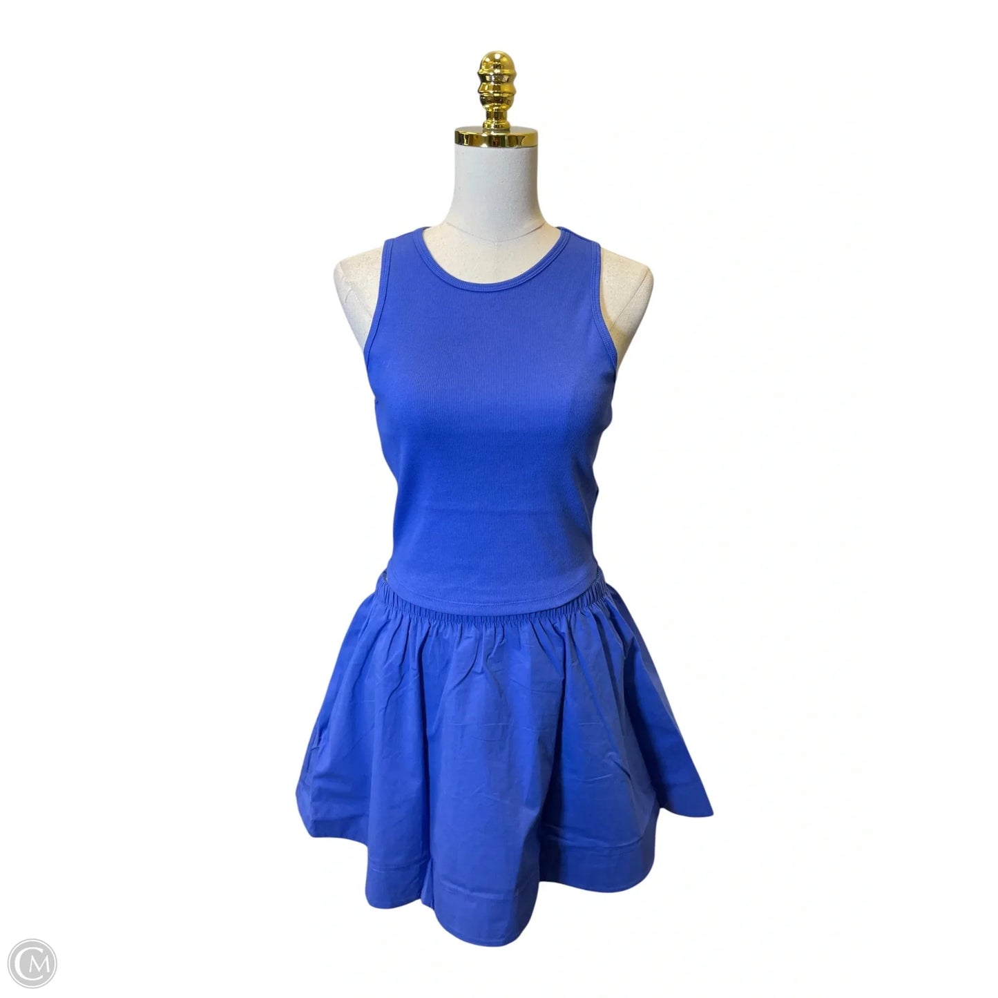 Top 2pc Sleeveless By Double Zero In Blue, Size: L