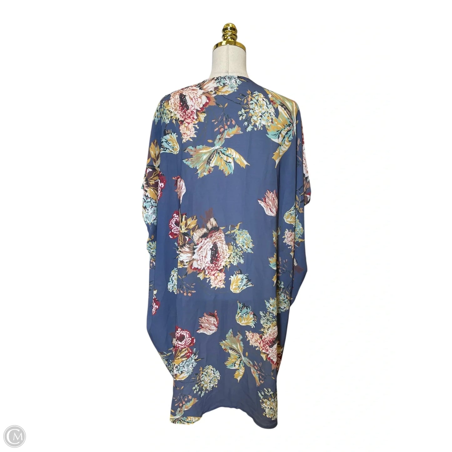 Kimono By Clothes Mentor In Floral Print, Size: L