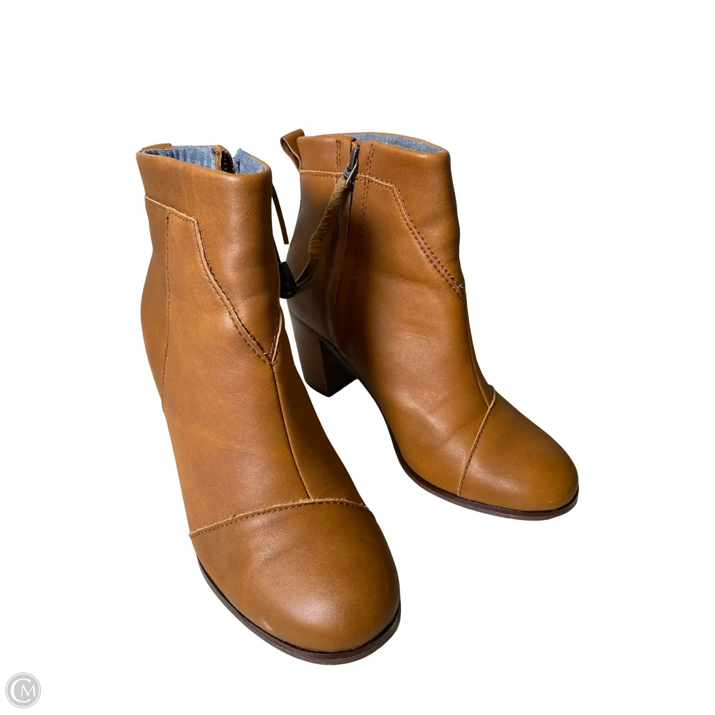 Boots Ankle Heels By Toms In Brown, Size: 6