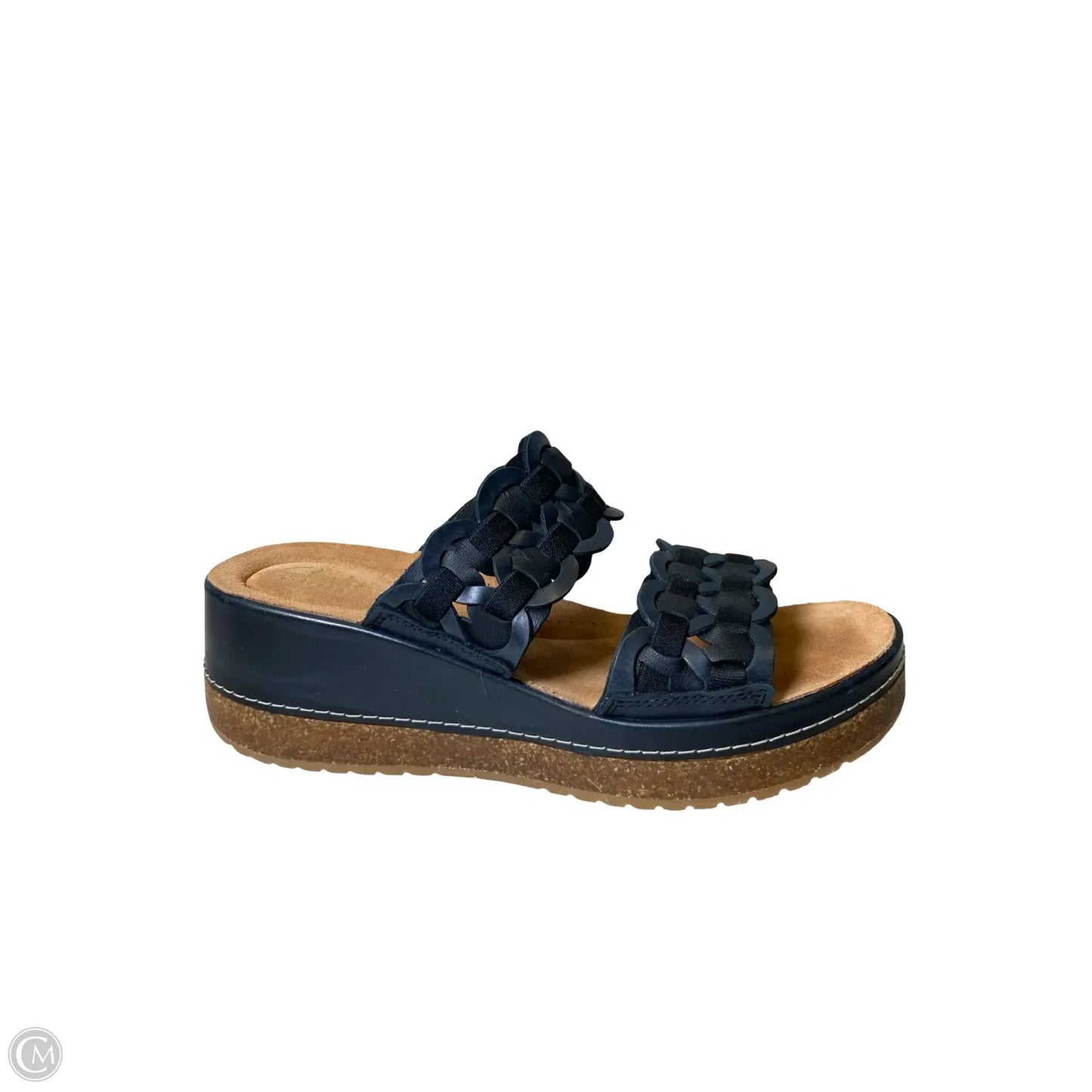 Sandals Heels Platform By Clarks In Black, Size: 8