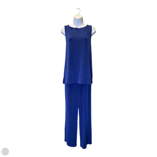 Top 2pc Sleeveless By Chicos In Blue, Size: M