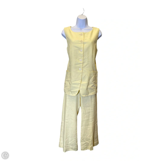 Top 2pc Sleeveless By Ann Taylor In Yellow, Size: L