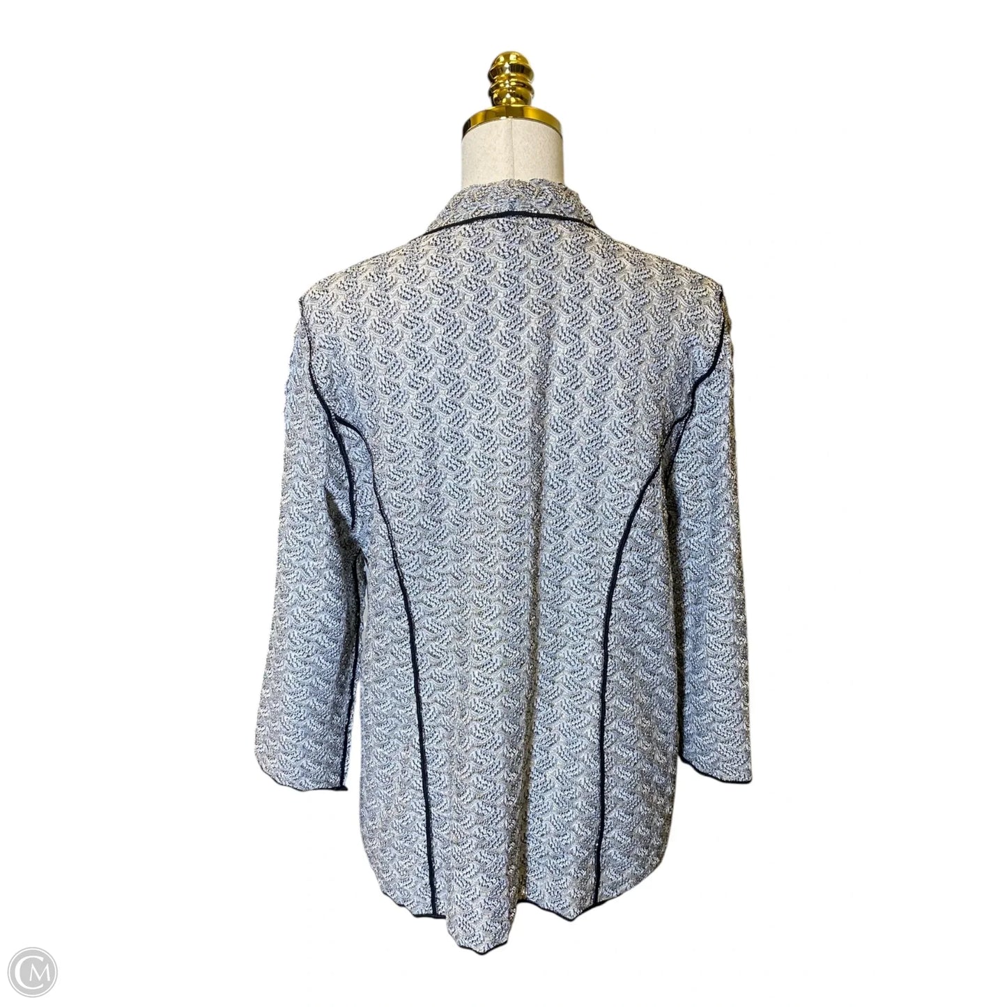 Cardigan By Chicos In Black & White, Size: L