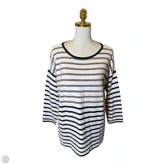 Top 3/4 Sleeve By Chicos In Multi-colored, Size: L