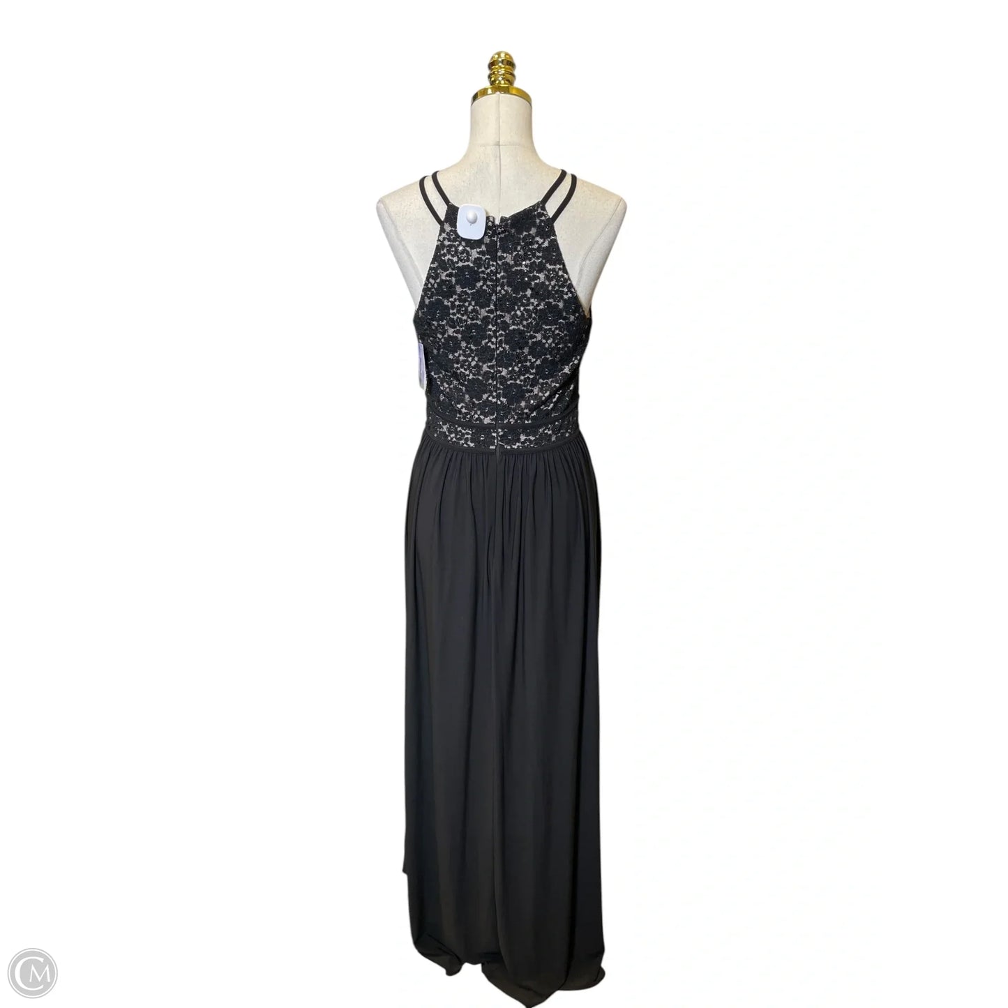 Dress Party Long By Clothes Mentor In Black & Pink, Size: L