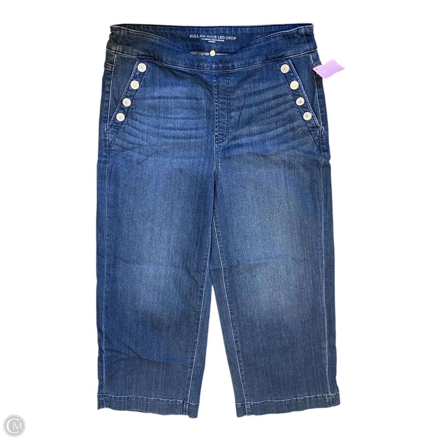 Jeans Wide Leg By Chicos In Blue Denim, Size: 10