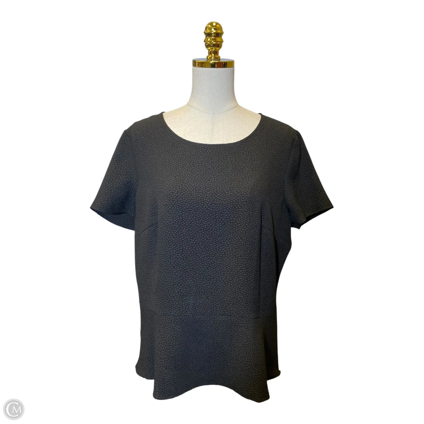 Top Short Sleeve By Talbots In Black, Size: L