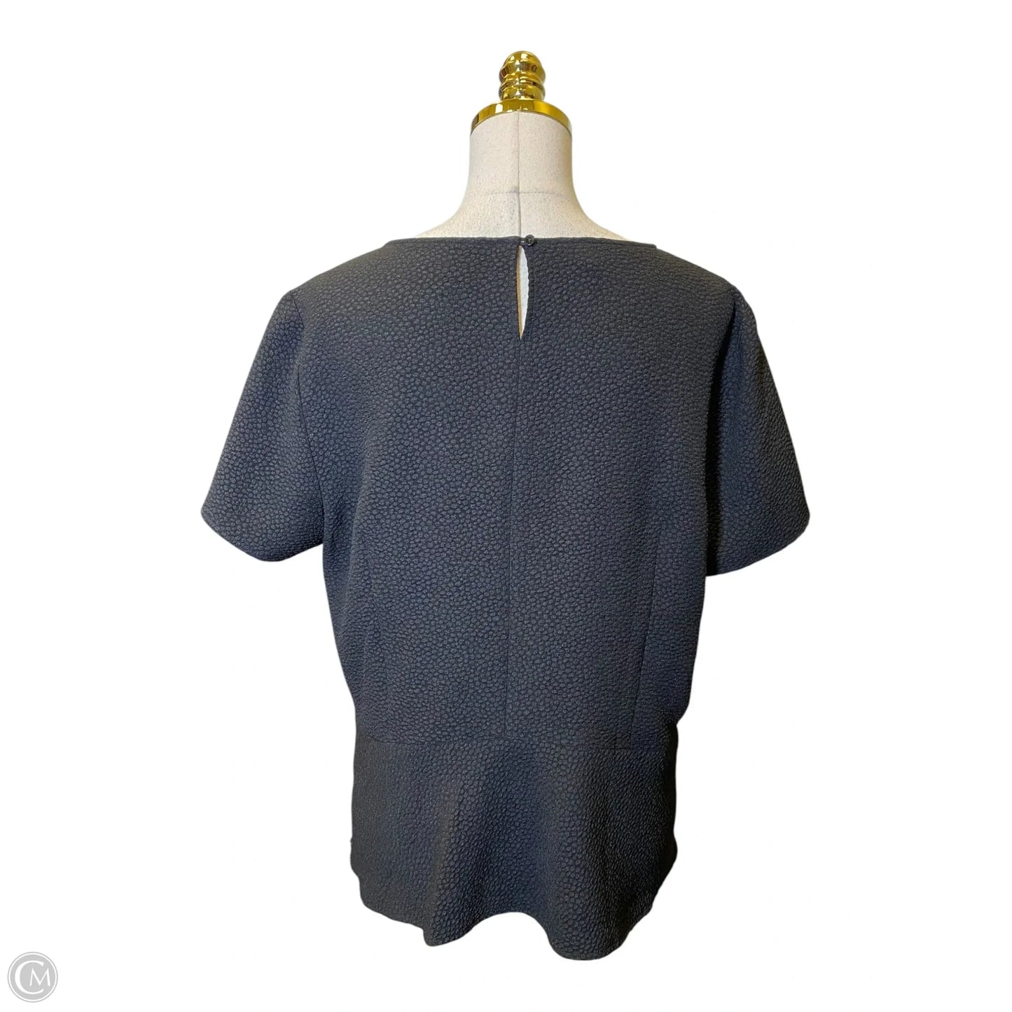 Top Short Sleeve By Talbots In Black, Size: L