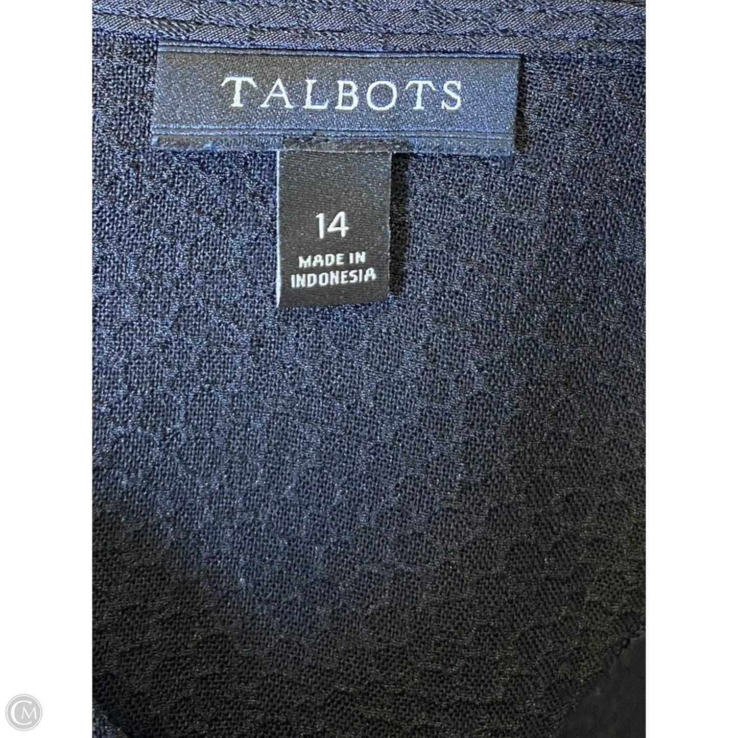 Top Short Sleeve By Talbots In Black, Size: L
