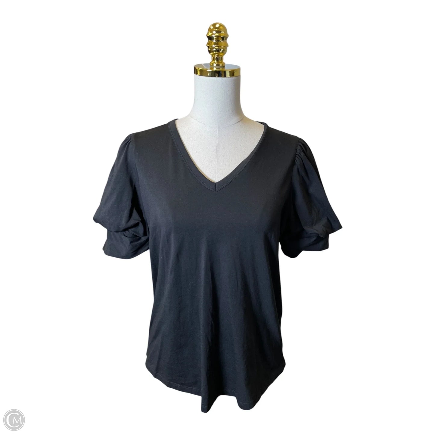 Top Short Sleeve By Chicos In Black, Size: M