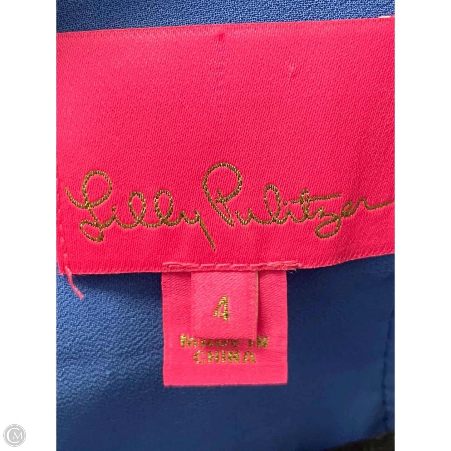 Dress Designer By Lilly Pulitzer In Blue & Gold, Size: S