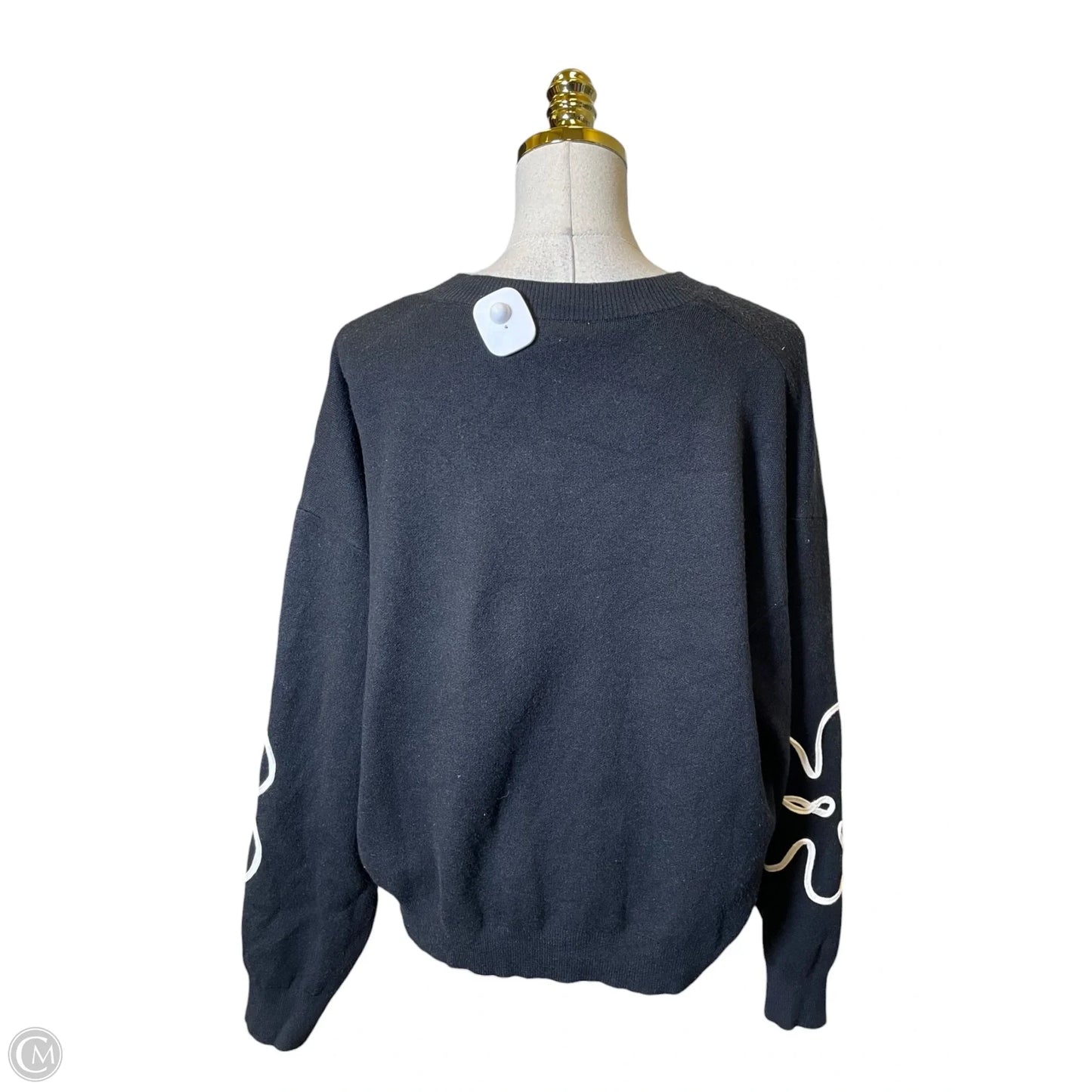 Sweater By Baevely In Black & White, Size: M